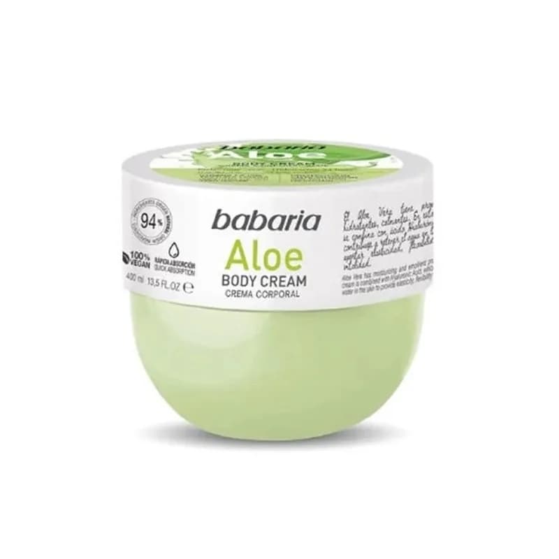 کرم بدن اسپانیایی باباریا Babaria Aloe حاوی ویتامین آلوئه ورا 400 میل