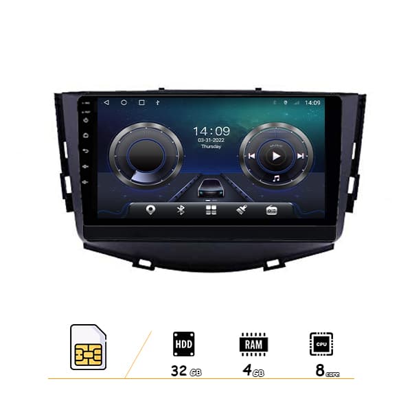 مانیتور 9 اینچ اندروید لیفان X60 برند FLYDYT مدل TS855 رم 4 گیگ
