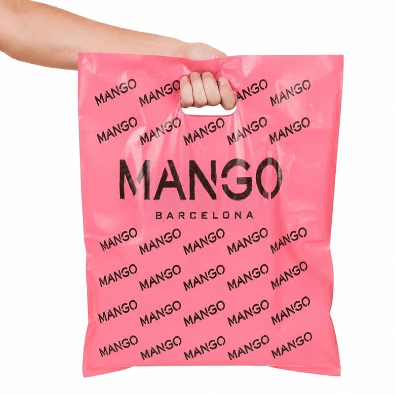 نایلون دسته دار طرح Mango سایز 55*40 سانتی متر بسته 1 کیلویی — تصویر ۳