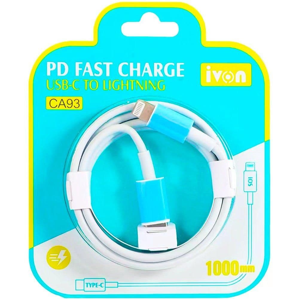کابل تبدیل USB-C به لایتنینگ IVON مدل CA93 طول 1 متر