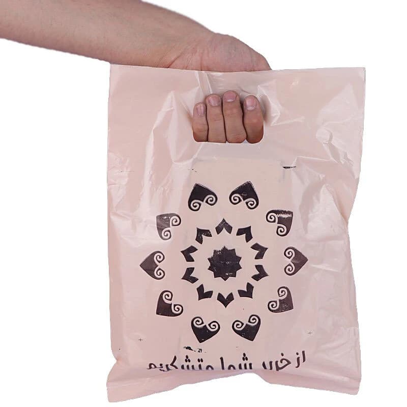 نایلون دسته دار طرح از خرید شما متشکریم سایز 35*25 سانتی متر بسته 1 کیلویی — تصویر ۴