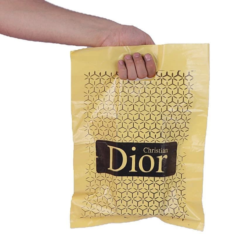 نایلون دسته دار طرح Dior سایز 40*28 سانتی متر بسته 1 کیلویی — تصویر ۳