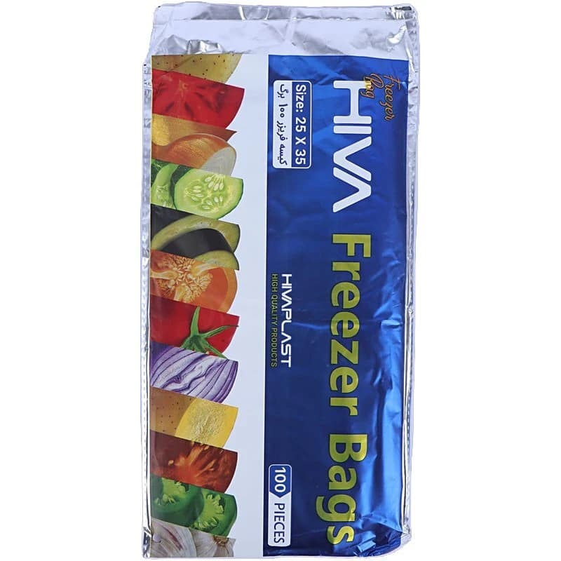 کیسه فریزر هیوا سایز 25*35 سانتی متر بسته 100 عددی — تصویر ۳
