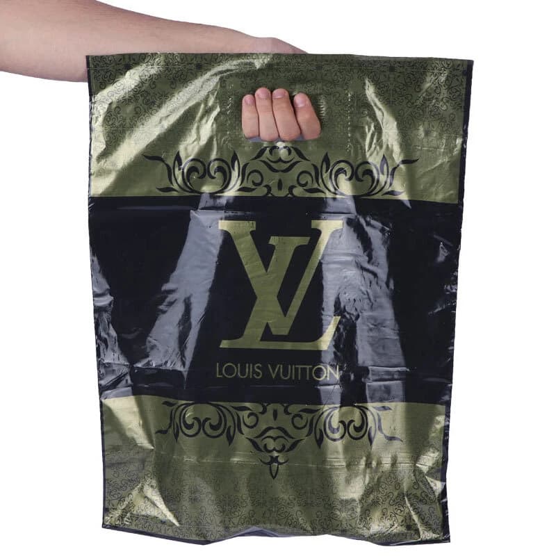 نایلون دسته دار دسته تقویتی طرح Louis Vuitton سایز 50*40 سانتی متر بسته 1 کیلویی — تصویر ۳