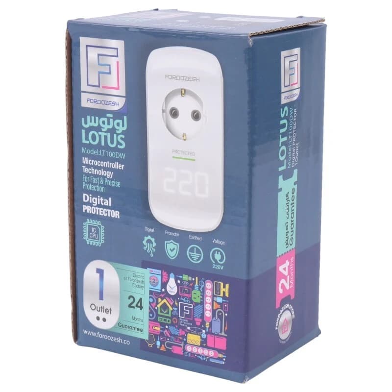 محافظ برق یخچال دیجیتال ارت دار فروزش Lotus LT100DW — تصویر ۷