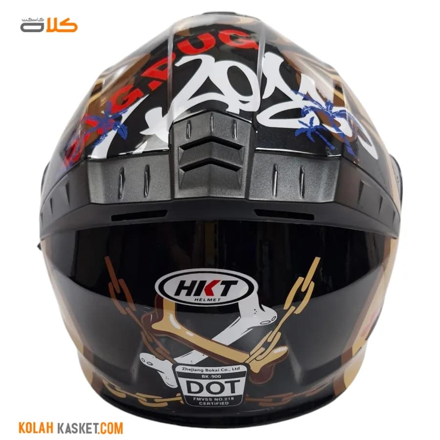 کلاه کاسکت فک متحرک HKT طرح ونوم مدل T62 — تصویر ۷