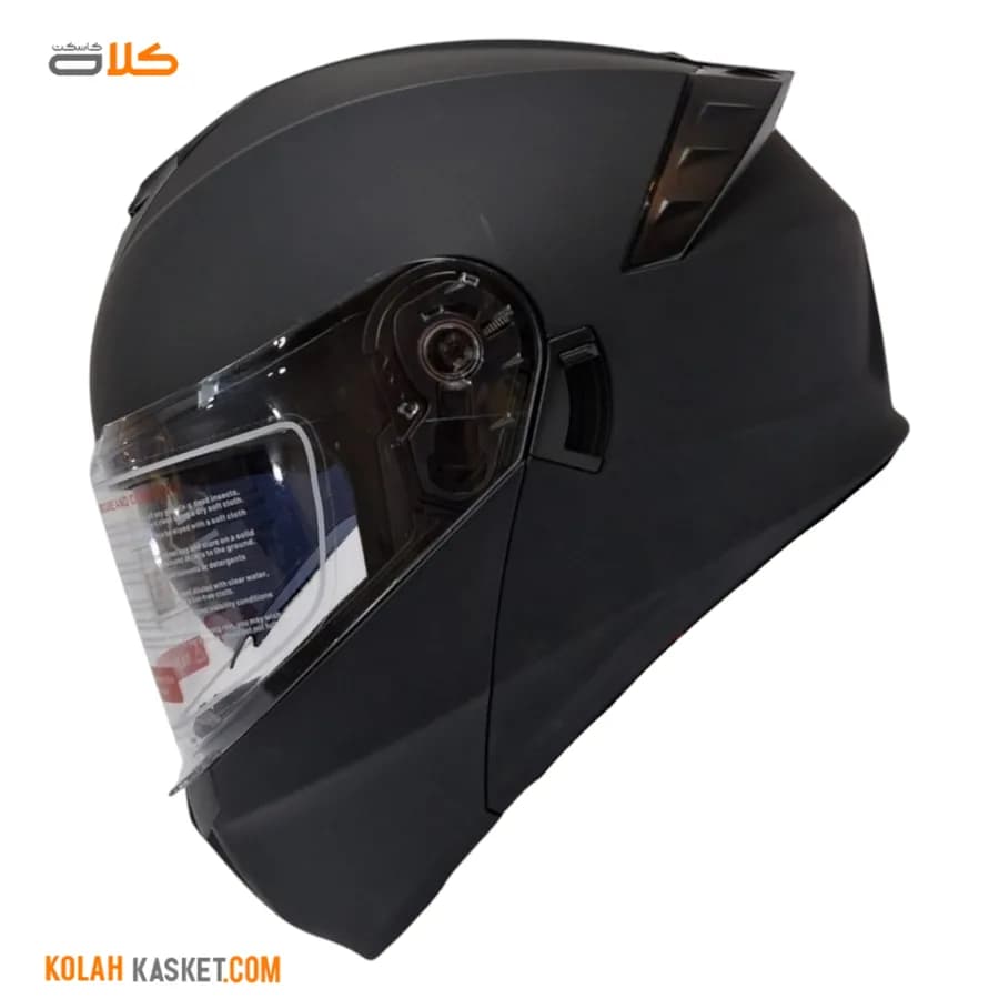 کلاه کاسکت فک متحرک HKT مشکی مات مدل T62