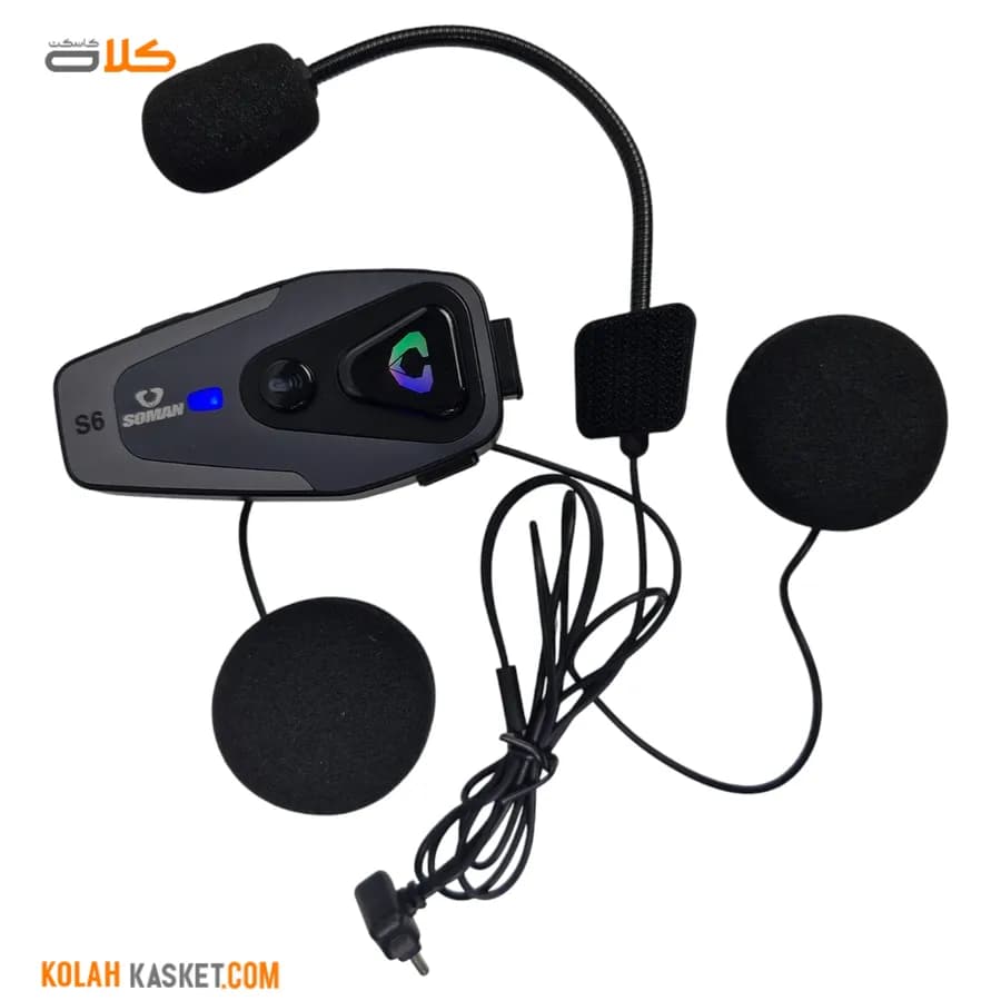 بلوتوث کلاه کاسکت سومان مدل S6 ( واکی تاکی ) — تصویر ۴