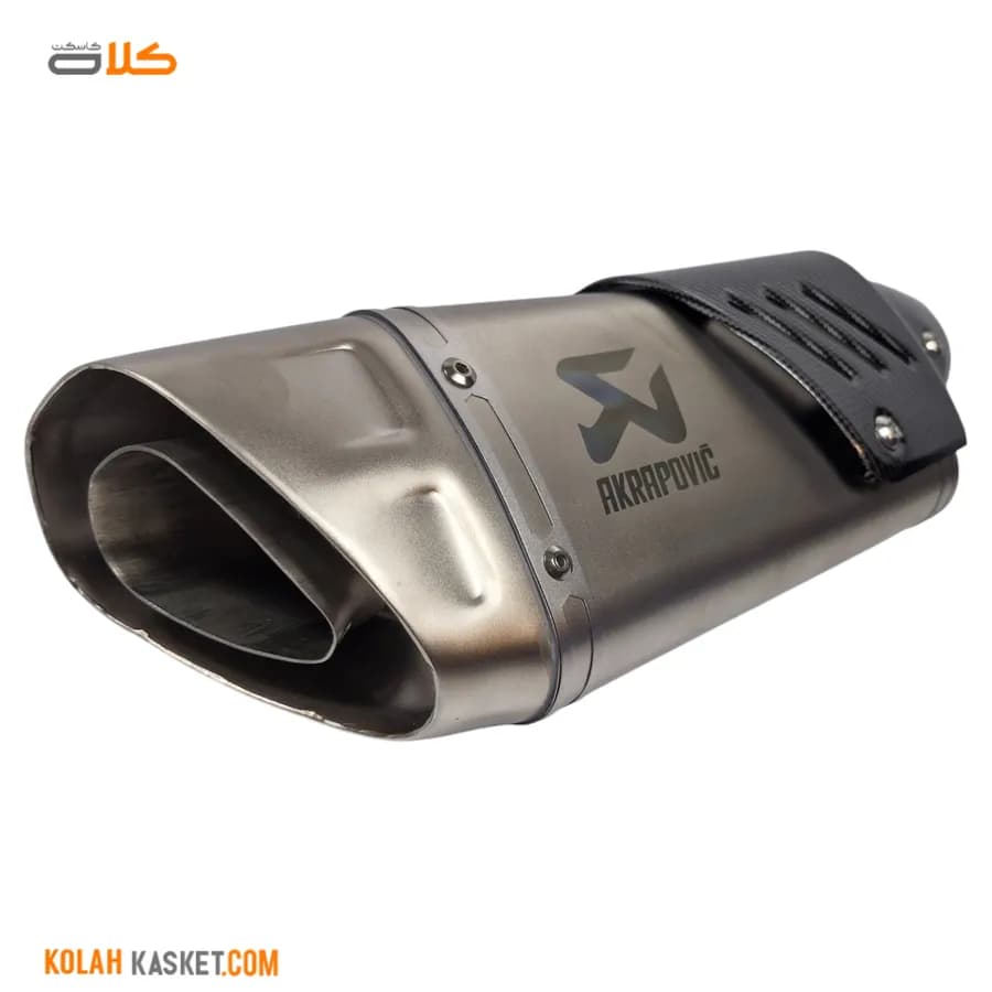 اگزوز موتور سیکلت قهرمانی AKRAPOVIC طوسی محافظ دار AKR07 — تصویر ۳