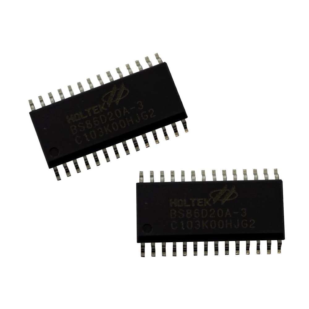 SMD آی سی میکرو کنترلر HOLTEK BS86D20A-3 پکیج SOP28 — تصویر ۳