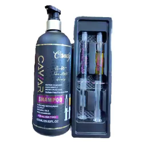 شامپو بدون سولفات سرم دار تایلندی خاویار کندی Caviar Candy مناسب انواع مو 850 میل — تصویر ۲