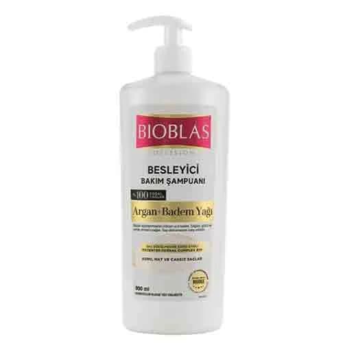 شامپو سر بیوبلاس Bioblas _ Argan & Badem حاوی روغن آرگان و بادام 900 میل