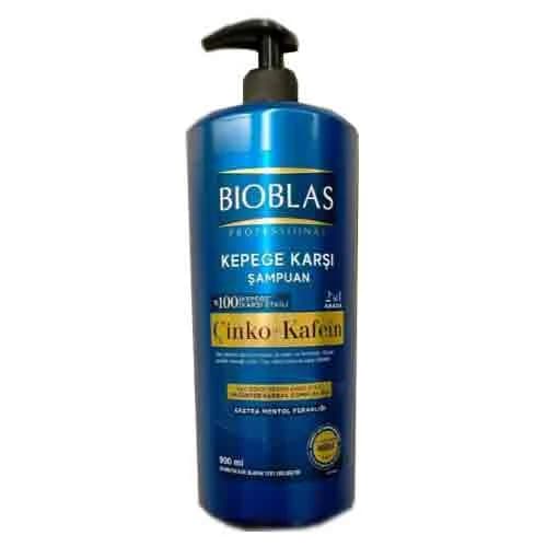 شامپو ضد شوره بیوبلاس Bioblas _ Zinc + Cafein حاوی روی + کافئین 900 میل