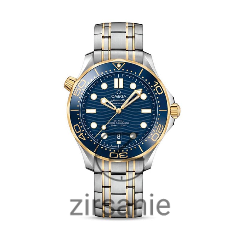 ساعت مچی مردانه امگا سی مستر درایو 300ام Omega Seamaster Drive 300M Silver Gold Navy