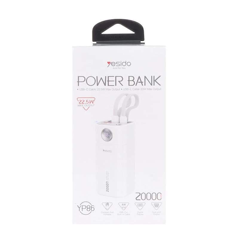 پاور بانک فست شارژ یسیدو YP86 PD 22.5W ظرفیت 20000 میلی آمپر ساعت — تصویر ۲