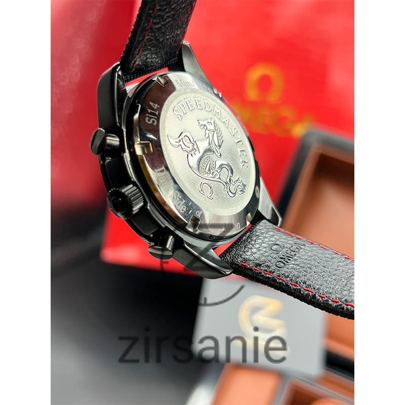 ساعت مچی امگا اسپید مستر بند برزنتی Omega Speedmaster Full Black — تصویر ۴