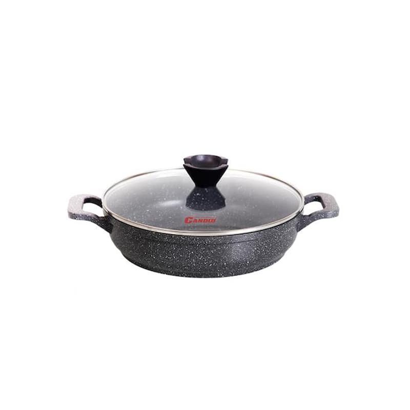 تابه دو دسته کاندید سایز 32 گرانیت مدل پروانه خاکستری