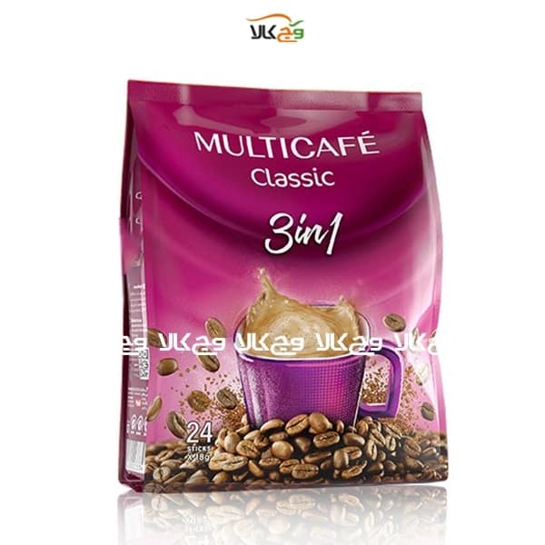 کافی میکس 3 در 1 کلاسیک وگان پاکت مولتی کافه – 24 عددی