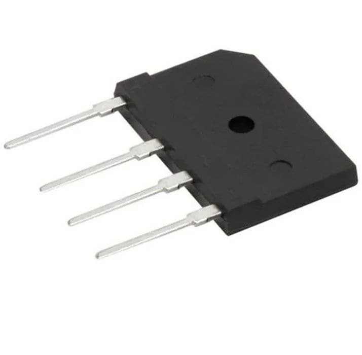 پل دیود 10A-1000V تخت شانه ای GBU10M