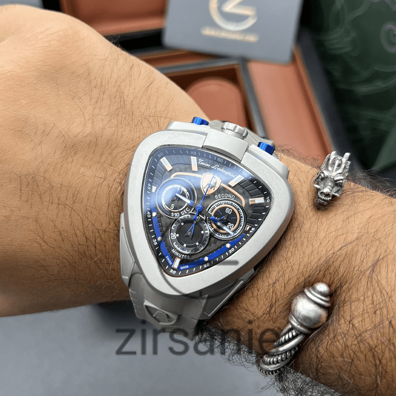 ساعت مچی لامبورگینی مردانه سیلور Lamborghini Chronograph Silver — تصویر ۵