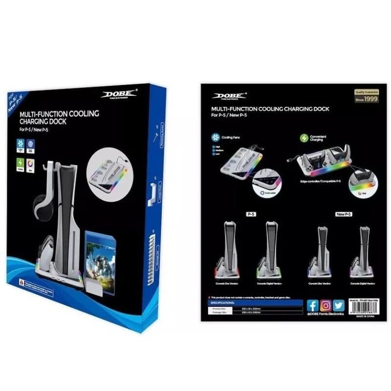 خنک کننده و شارژر دسته PS5/PS5 Slim دابی TP5-3557 — تصویر ۴