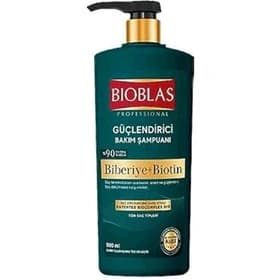 شامپو تقویت کننده و ضد ریزش بیو بلاس Bioblas Biberiye + Biotin حاوی عصاره رزماری و بیوتین 900 میل