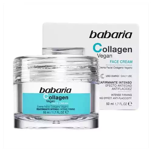کرم کلاژن سفت کننده و ضد چروک اسپانیایی باباریا Babaria مدل Collagen Vegan مناسب انواع پوست 50 میل