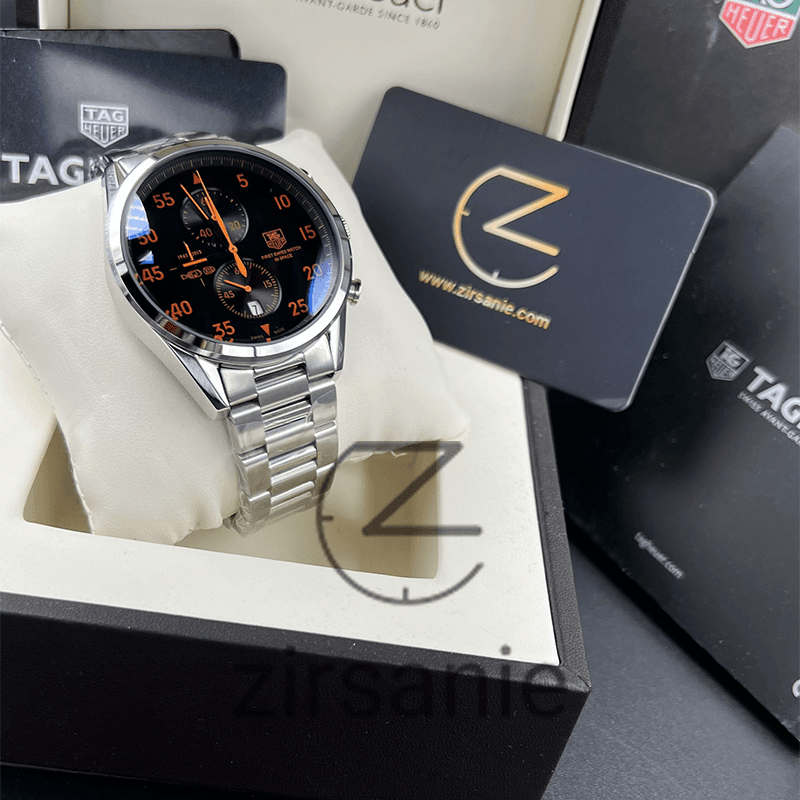 ساعت مچی مردانه تگ هویر اسپیس ایکس TAG Heuer Spacex Silver Black Orange — تصویر ۳