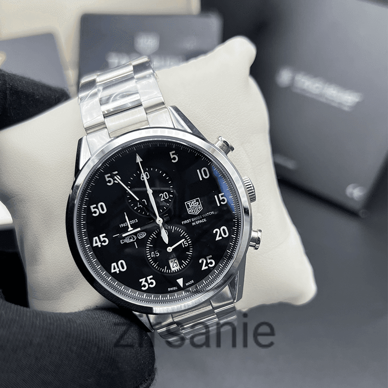 ساعت مچی مردانه تگ هویر اسپیس ایکس TAG Heuer Spacex Silver Black White — تصویر ۶