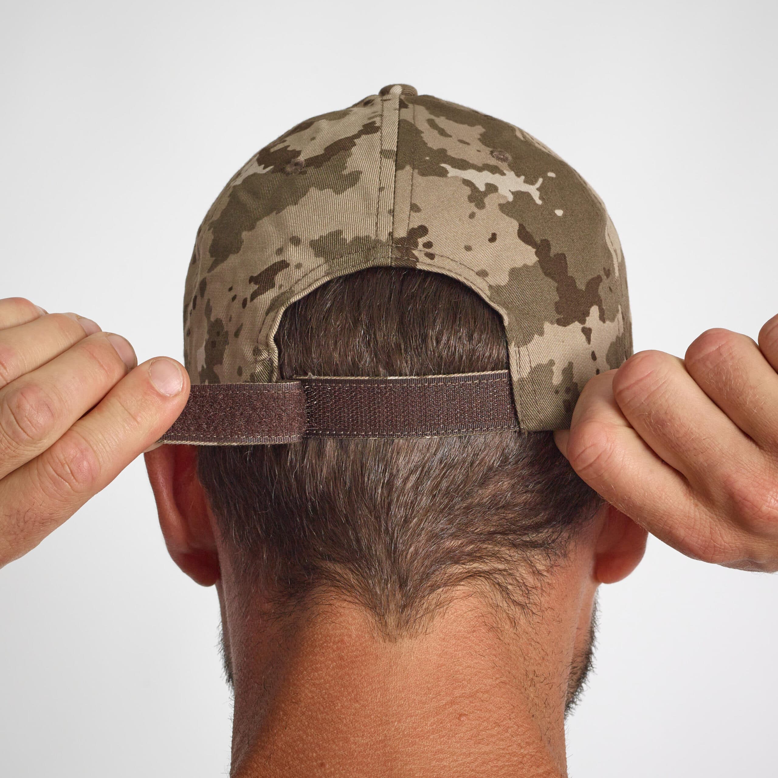 کلاه سولوگناک بوشکرفت Solognac Hat – Hunting and Nature Observation – Camouflage Patterned – Steppe 100 — تصویر ۲