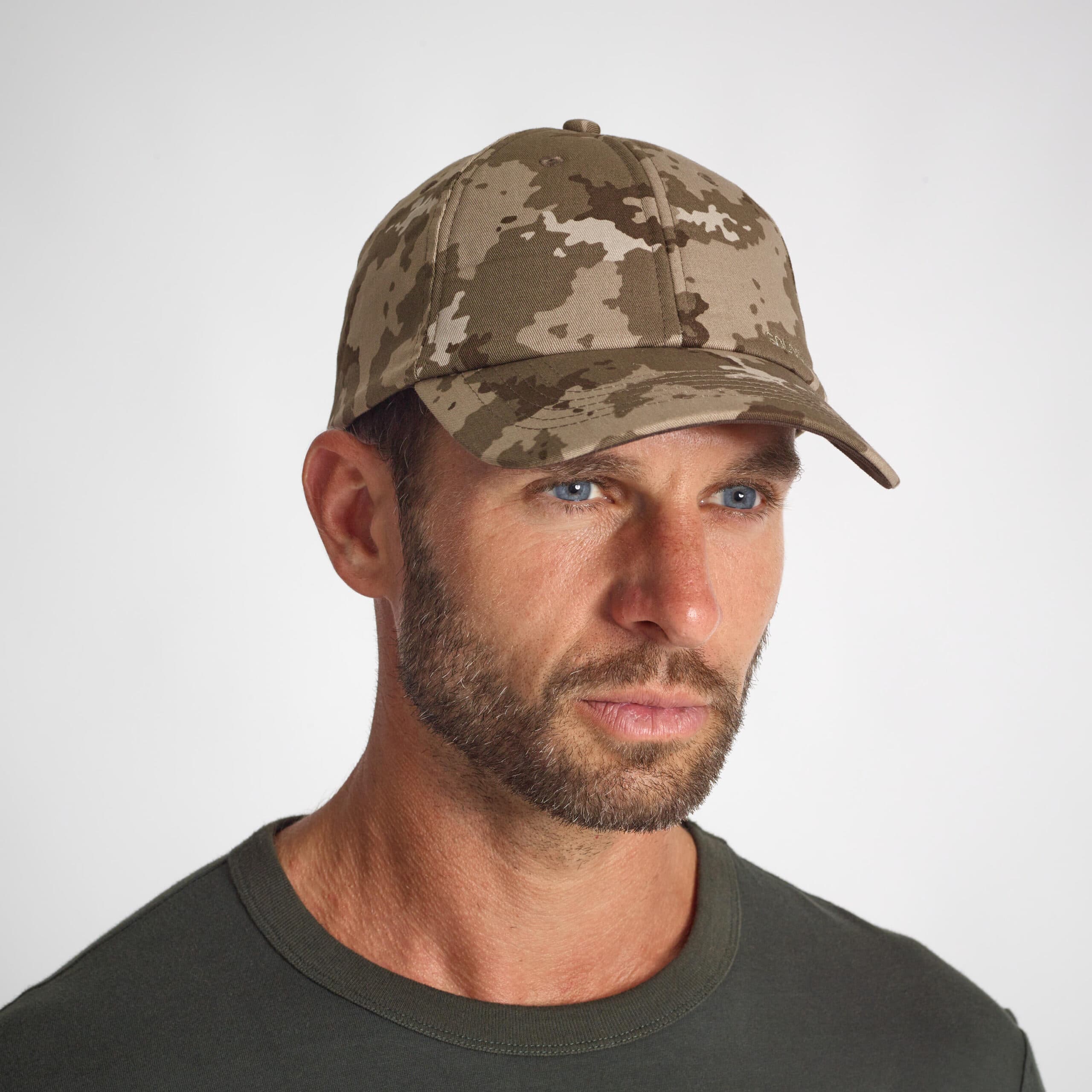 کلاه سولوگناک بوشکرفت Solognac Hat – Hunting and Nature Observation – Camouflage Patterned – Steppe 100