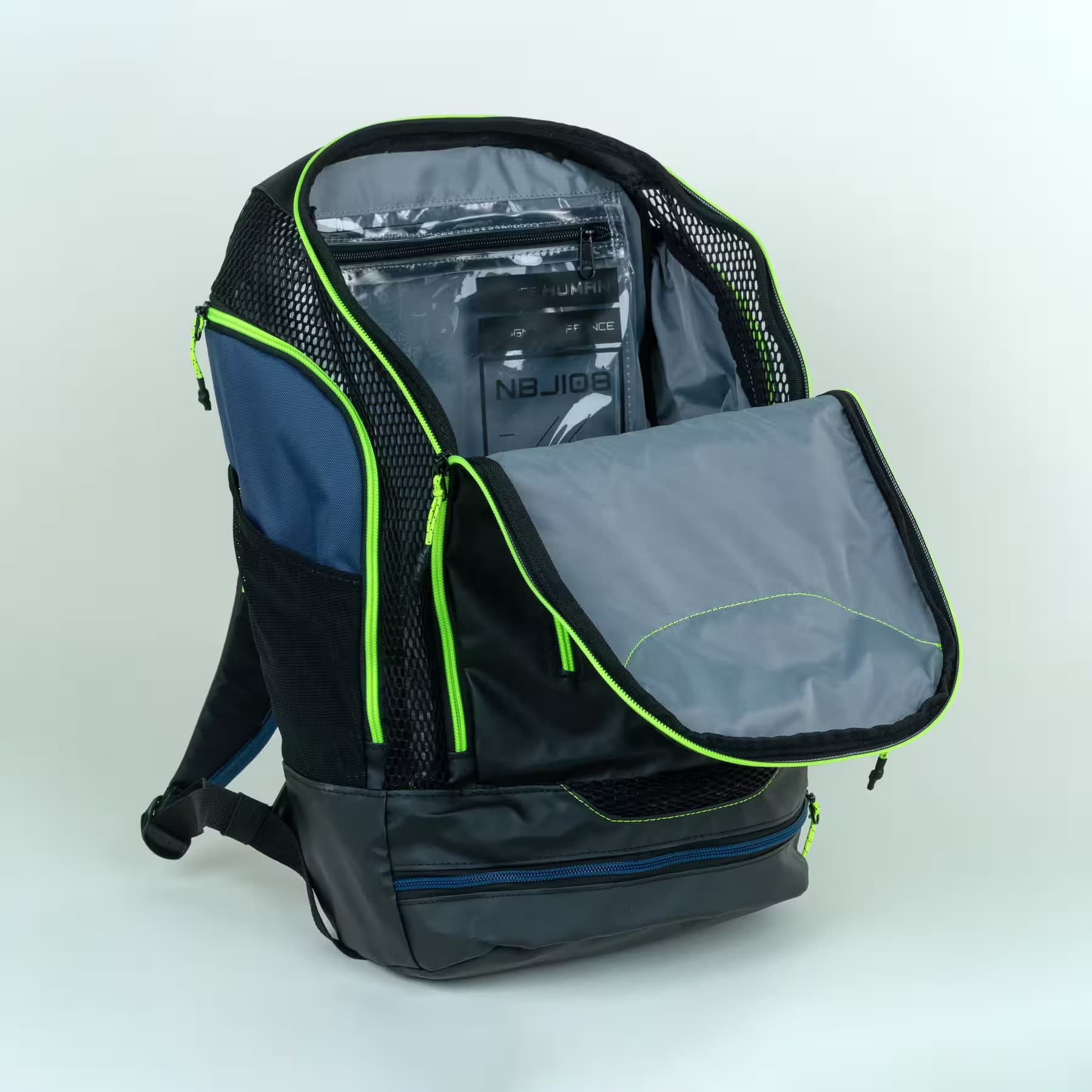 کوله پشتی استخر نابایجی – 27 لیتری – دکتلون Nabaiji Swimming Backpack – Black / Yellow – 27 L – 900 — تصویر ۲
