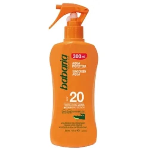 اسپری برنز کننده اسپانیایی باباریا Babaria Solar Spf 20 تثبیت کننده رنگ پوست 300 میل