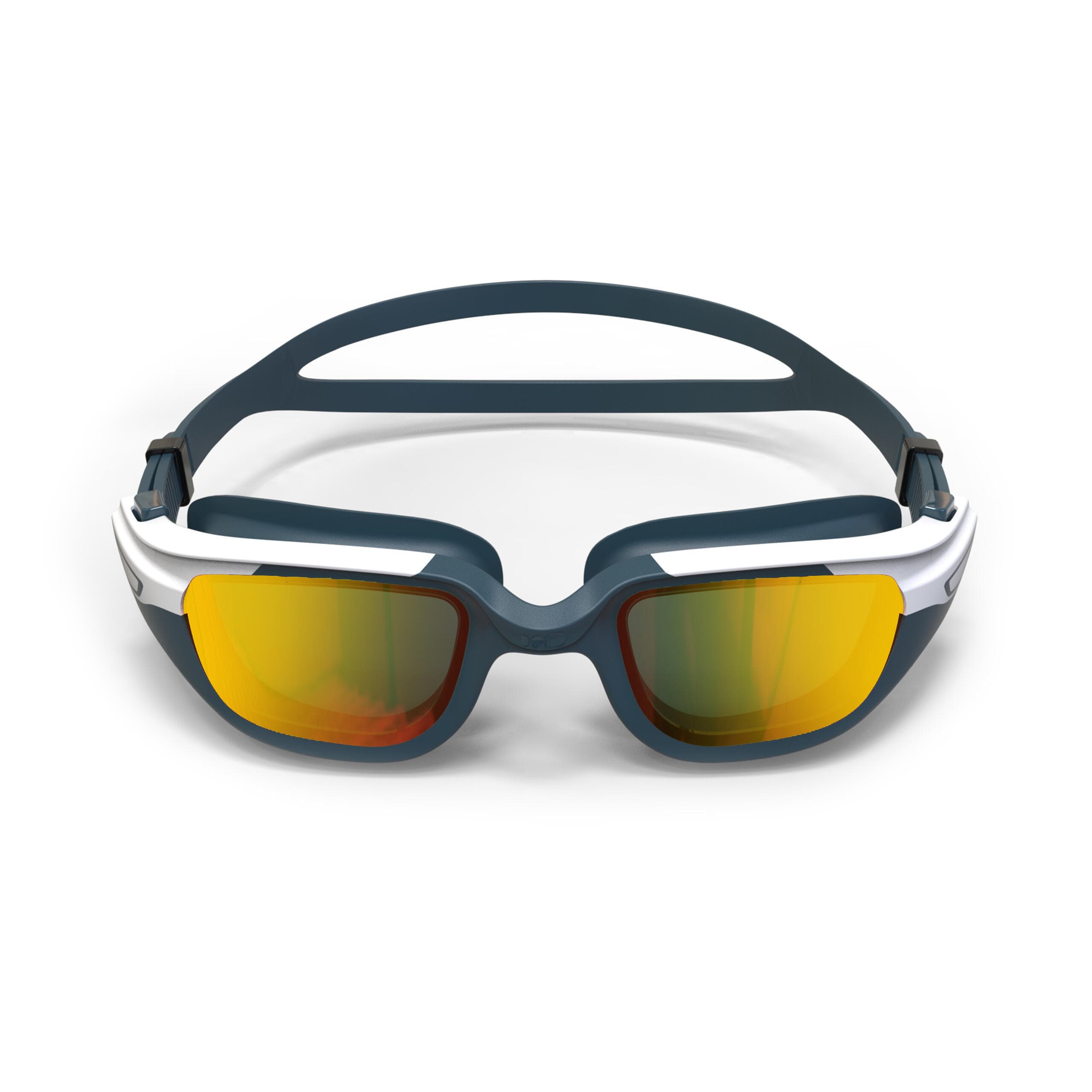 عینک شنا نابایجی – دکتلون Nabaiji Swimming Goggles – Small Size – Blue/Orange – Mirrored Glass – Spirit — تصویر ۳