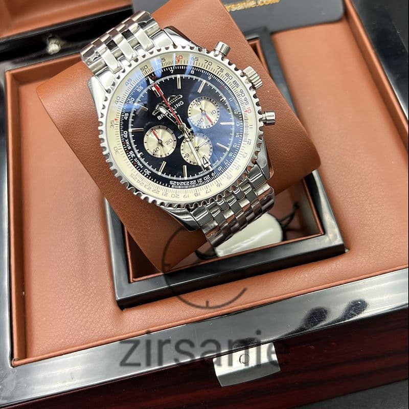 ساعت مچی مردانه برایتلینگ Breitling 1884 Silver Blue — تصویر ۵