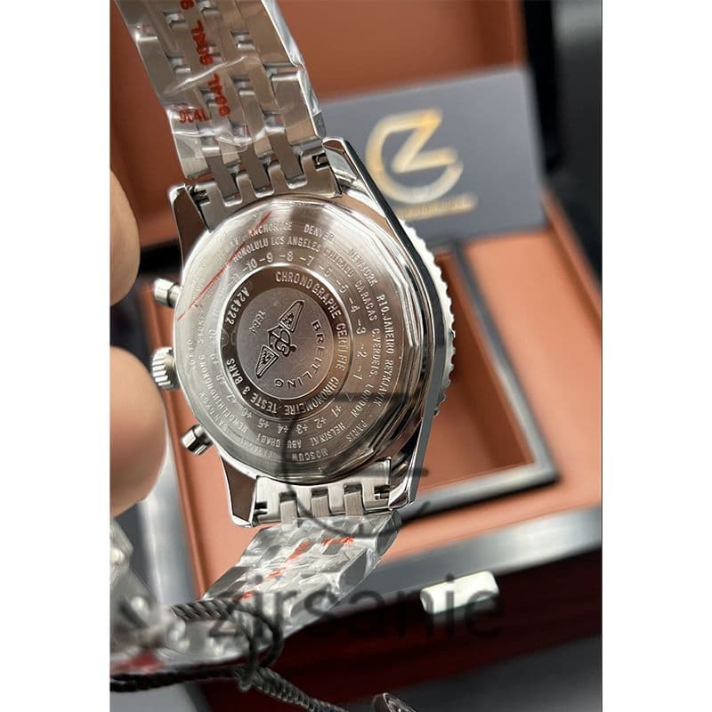 ساعت مچی مردانه برایتلینگ Breitling 1884 Silver Blue — تصویر ۷