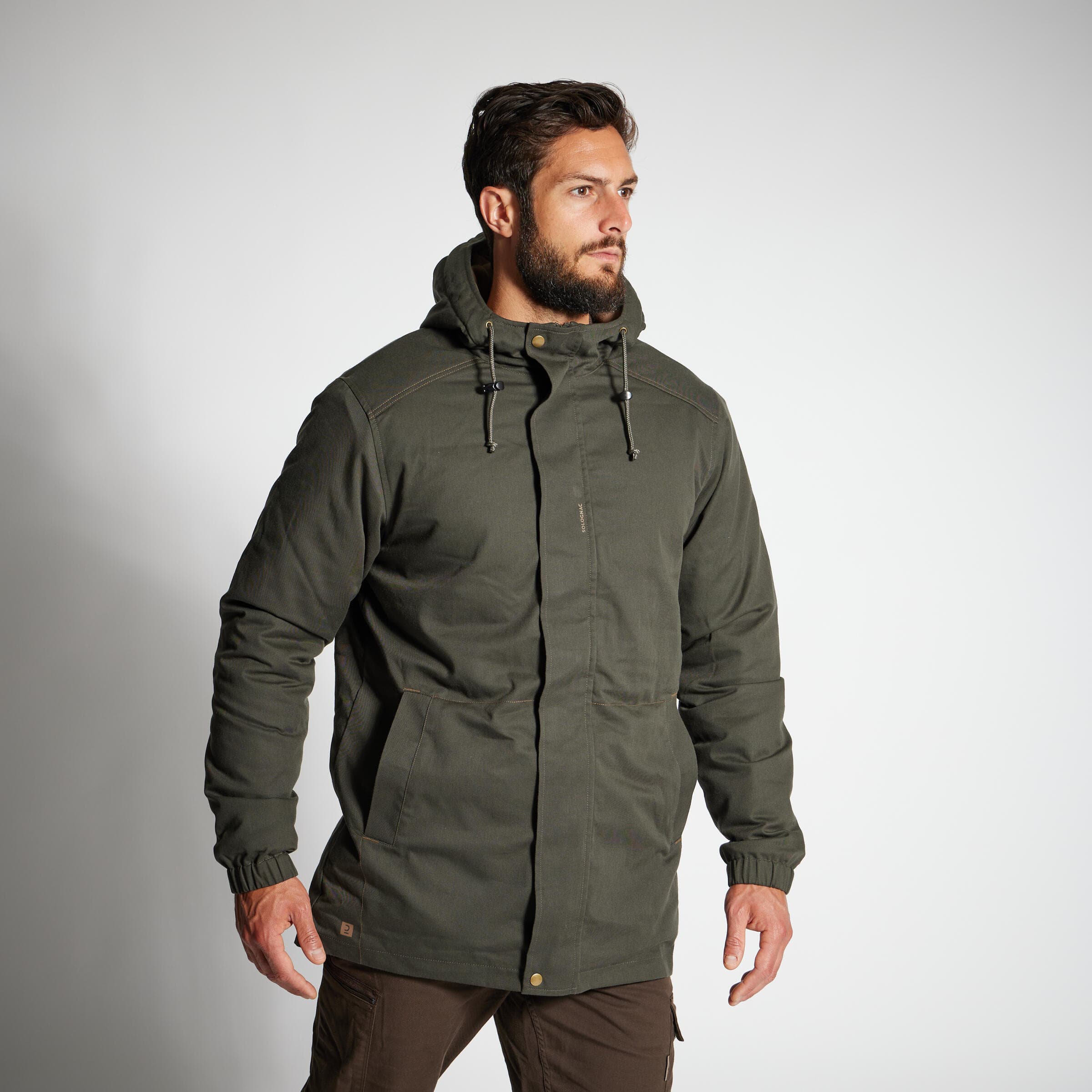 کاپشن شکار سولوگناک (پیش خرید) Solognac Men’s Hunter Winter Coat -10°C – Green – Hunting and Nature Observation – 100