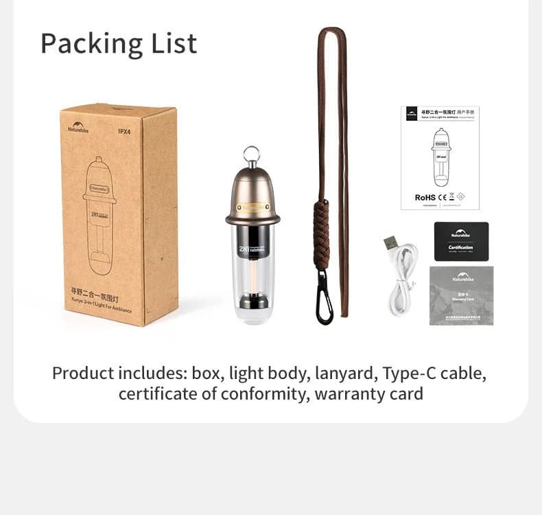 چراغ کمپینگ نیچرهایک – 100 لومن Naturehike Two In One Atmosphere Light – CNK2350ZM010 — تصویر ۸