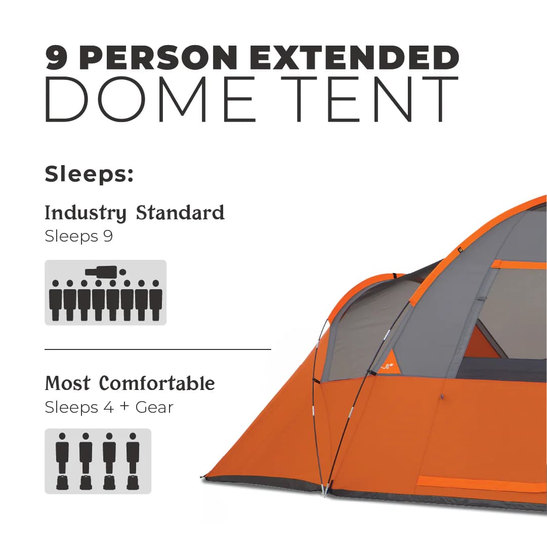 چادر کر – 9 نفره کمپینگ Core 9 Person Extended Dome Tent — تصویر ۴