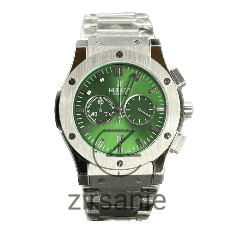 ساعت مچی مردانه هابلوت کرنوگراف کلاسیک Hublot Chronograph Classic Silver Green