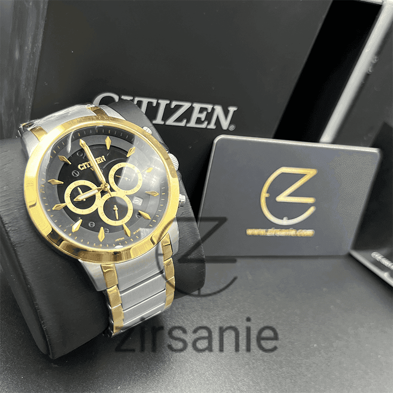 ساعت مچی مردانه سیتیزن کلاسیک Citizen Classic Chronograph Silver Gold Black — تصویر ۵
