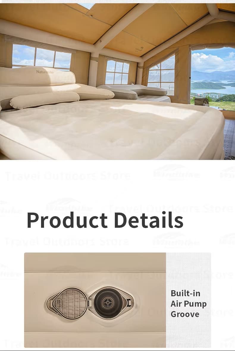 تشک بادی نیچرهایک دو نفره – ضخامت 46 سانت Naturehike Inflatable Backrest Double Mattress – CNH22DZ002 — تصویر ۳