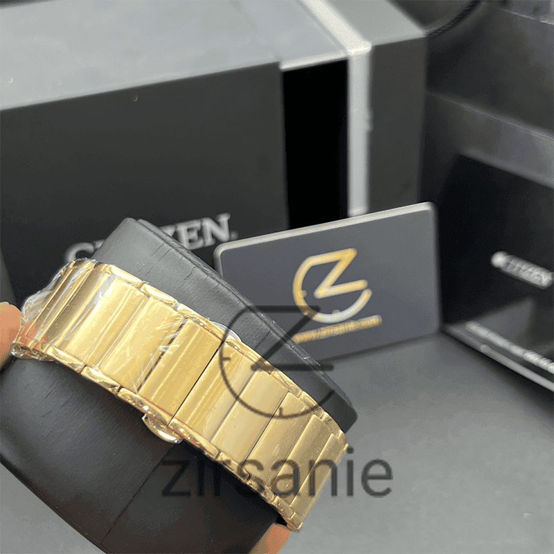ساعت مچی مردانه سیتیزن وی آی پی کرنوگراف Citizen VIP Chronograph Gold Black — تصویر ۳