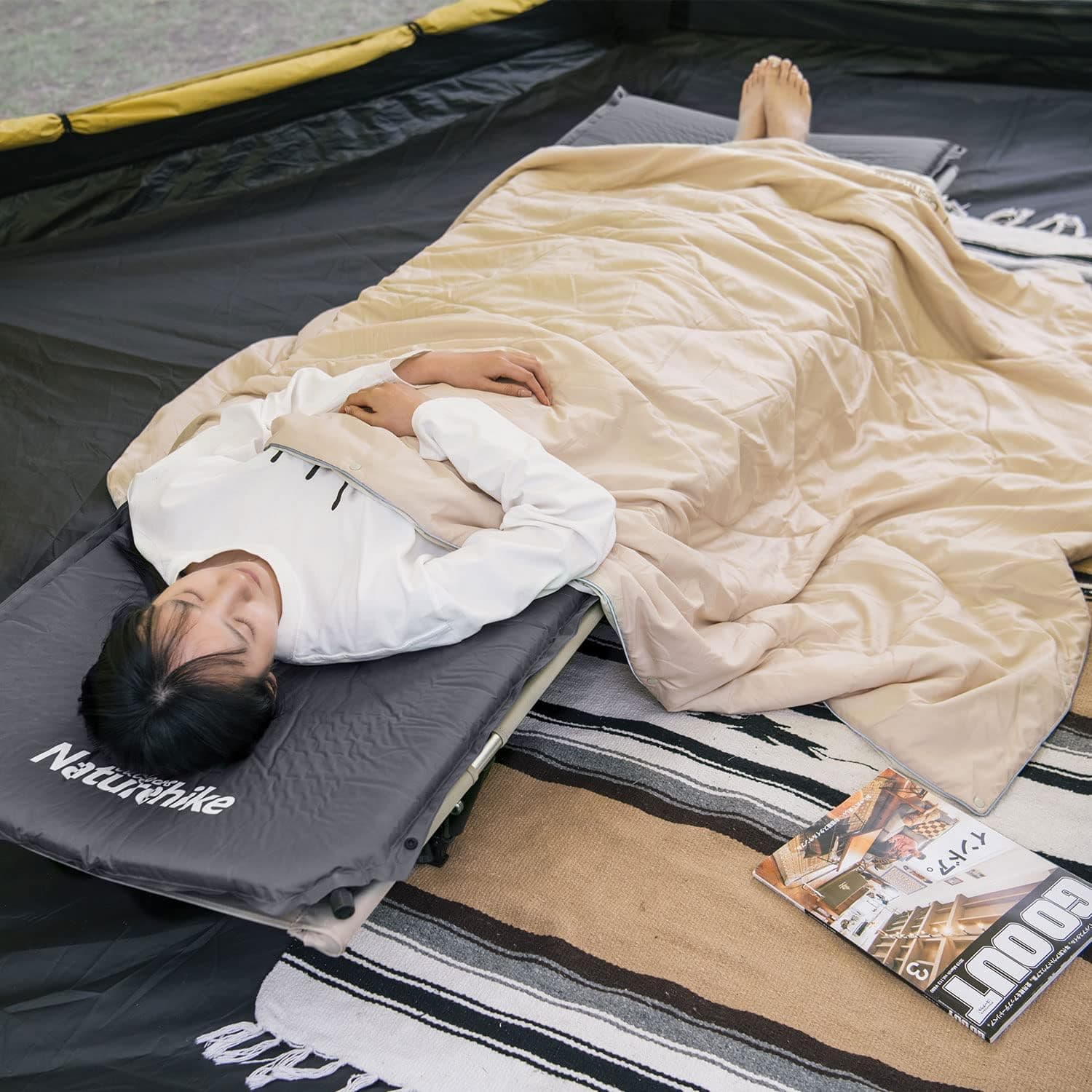 زیرانداز بادی نیچرهایک – خود بادشو – ضخامت 5 سانت Naturehike single Inflatable Mat sleeping pad – NH20DZ003 — تصویر ۲