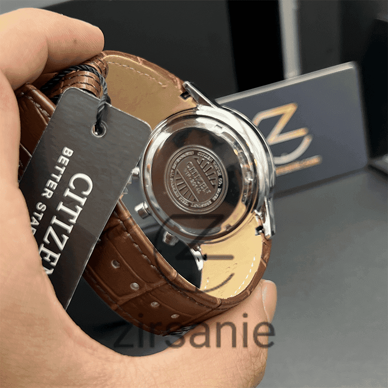 ساعت مچی مردانه سیتیزن وی آی پی کرنوگراف Citizen VIP Chronograph Silver White — تصویر ۷