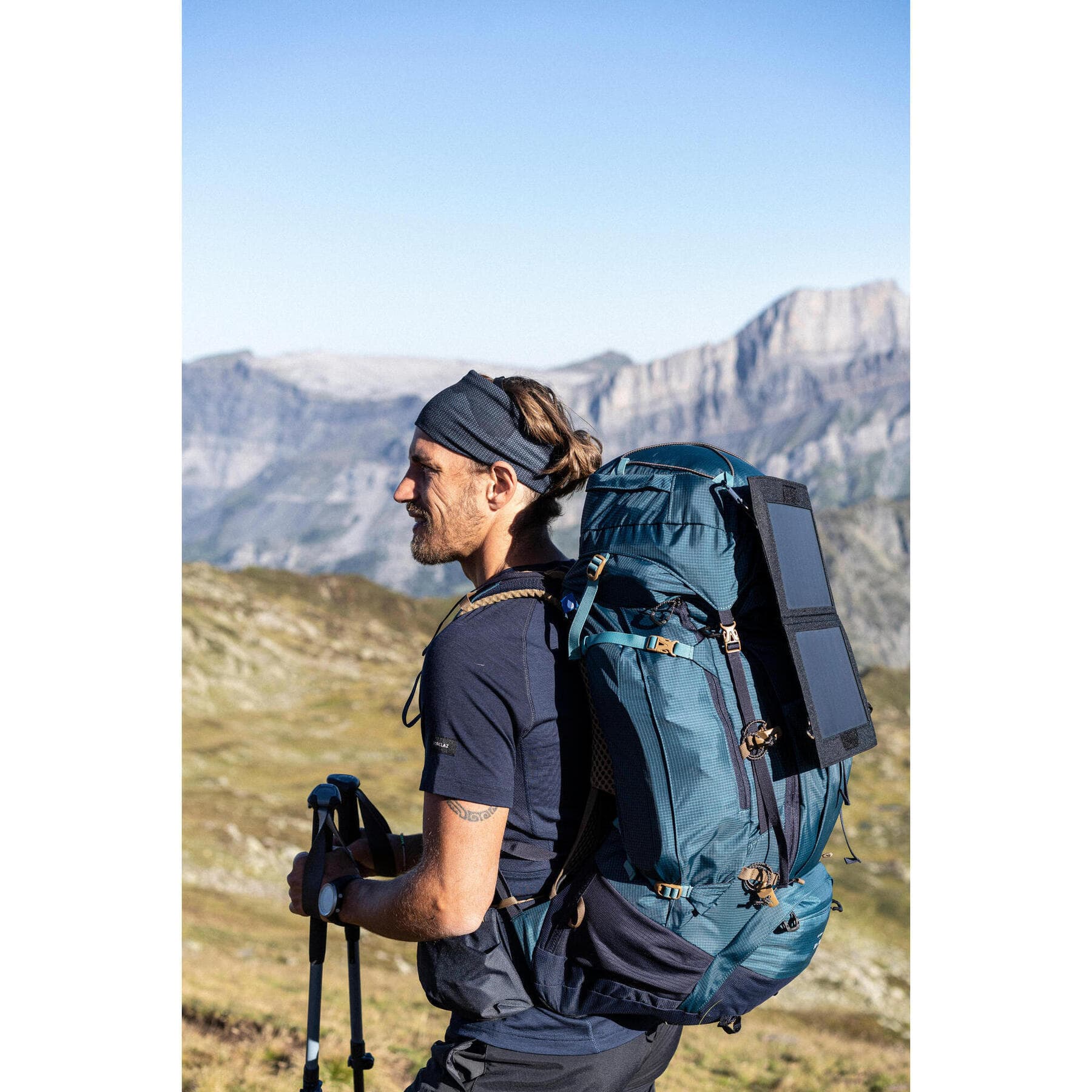 کوله پشتی کوهنوردی فورکلاز 50 + 10 لیتری Forclaz Men’s Outdoor Trekking Backpack – 50+10 L – MT500 Air — تصویر ۲