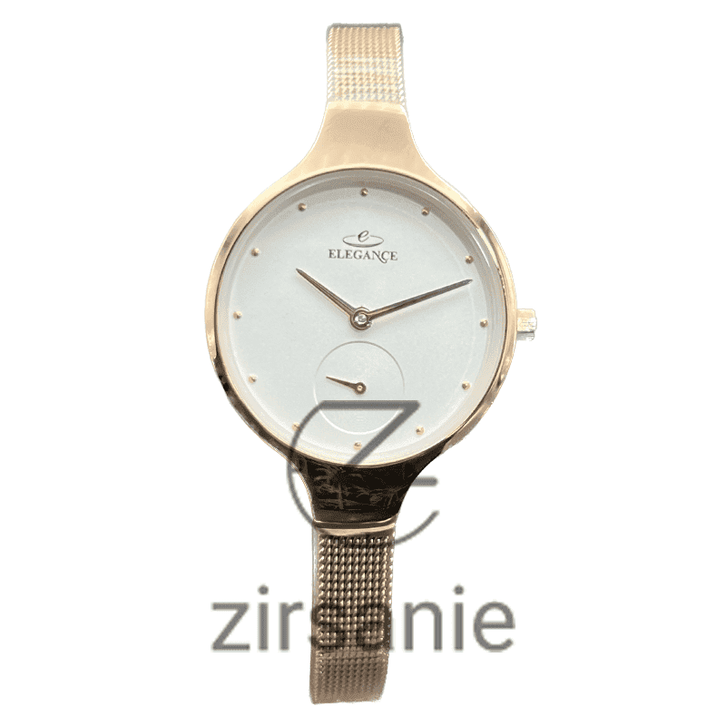 ساعت مچی زنانه الگانس زیرثانیه دار Elegance Subsecond Rosegold White — تصویر ۴