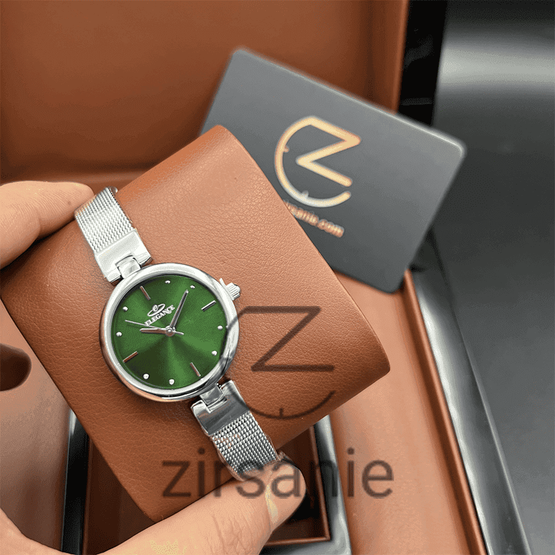 ساعت مچی زنانه الگانس Elegance Silver Green — تصویر ۵