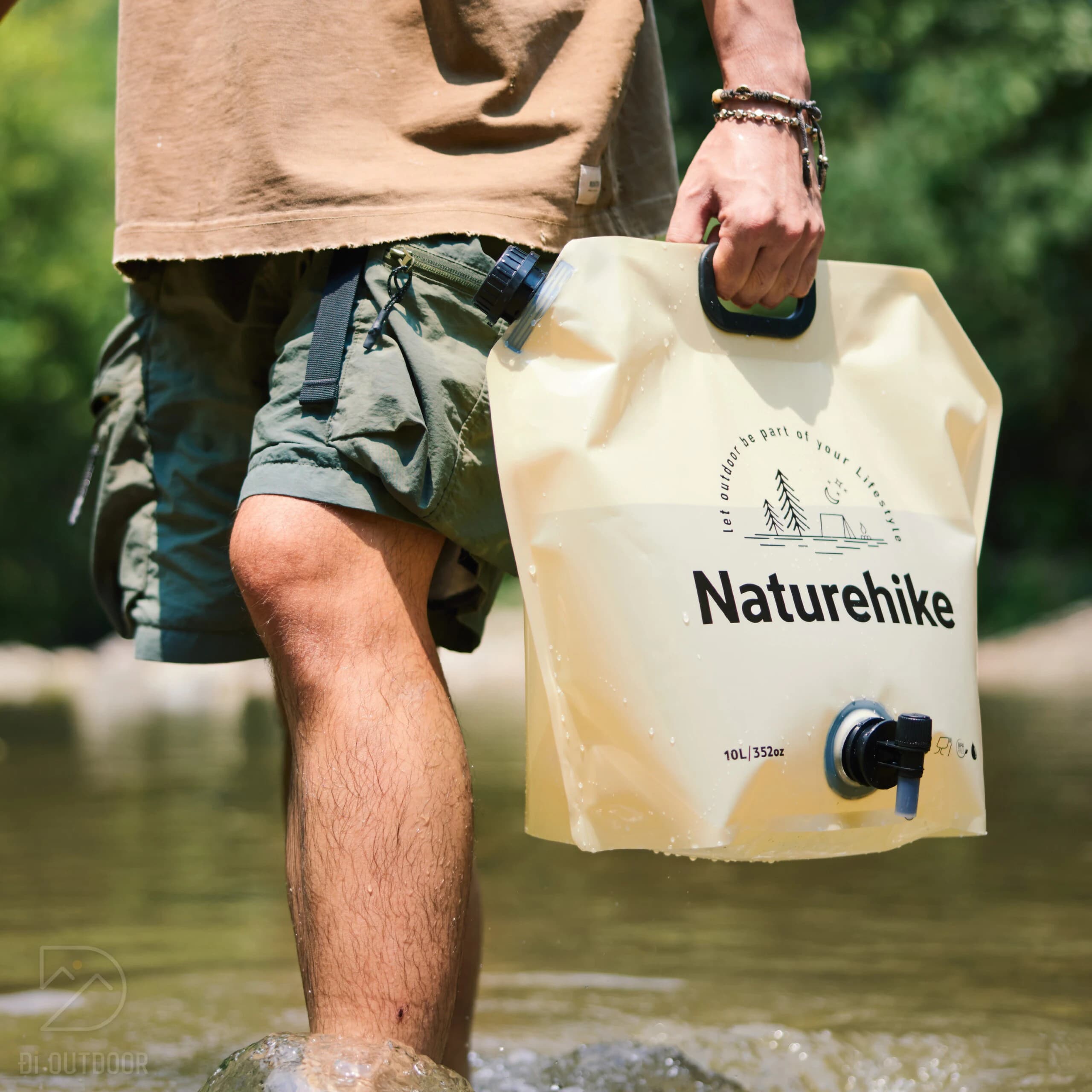 گالن آب نیچرهایک – کیسه آب تاشو Naturehike Camping Water Bag 10L – CNK2450CF027 — تصویر ۴