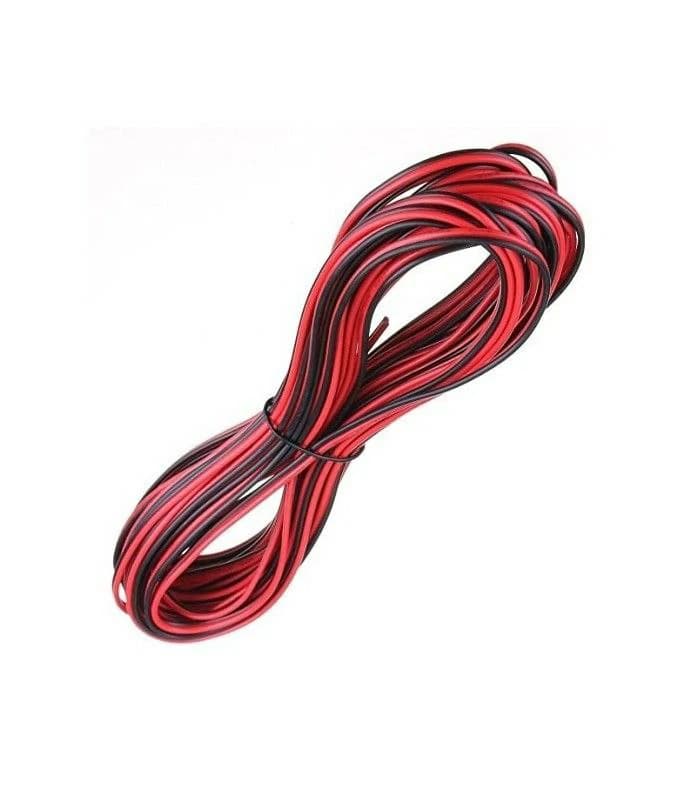 سیم باندی صوتی اسپیکری قرمز مشکی-رشته CU 2*0.5 – 2*16